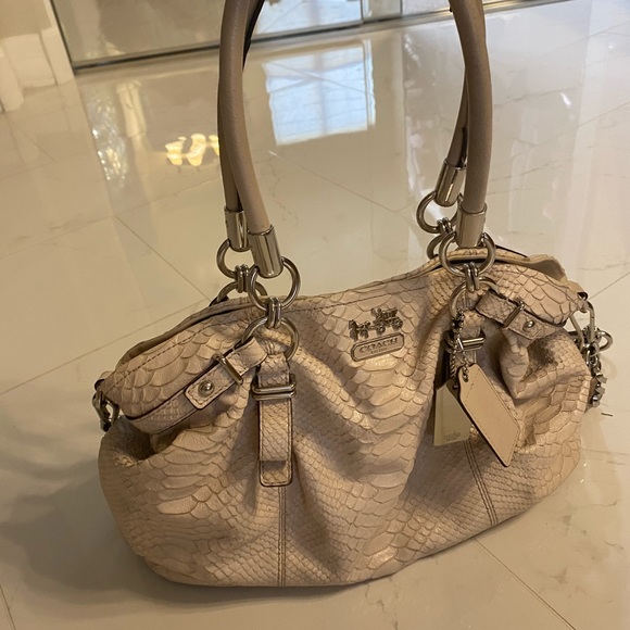 coach snake print purse